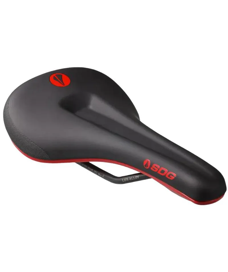 SDG Bel Air V3 Max Lux-Alloy Saddle - Black/Red