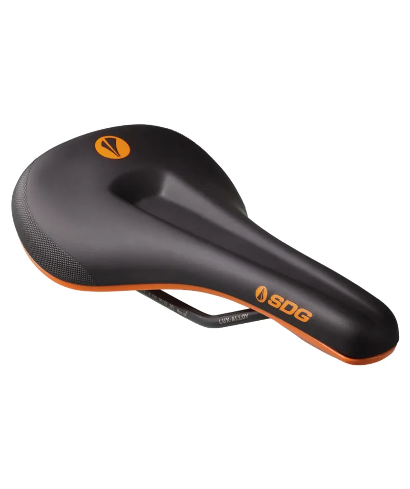 SDG Bel Air V3 Max Lux-Alloy Saddle - Black/Orange