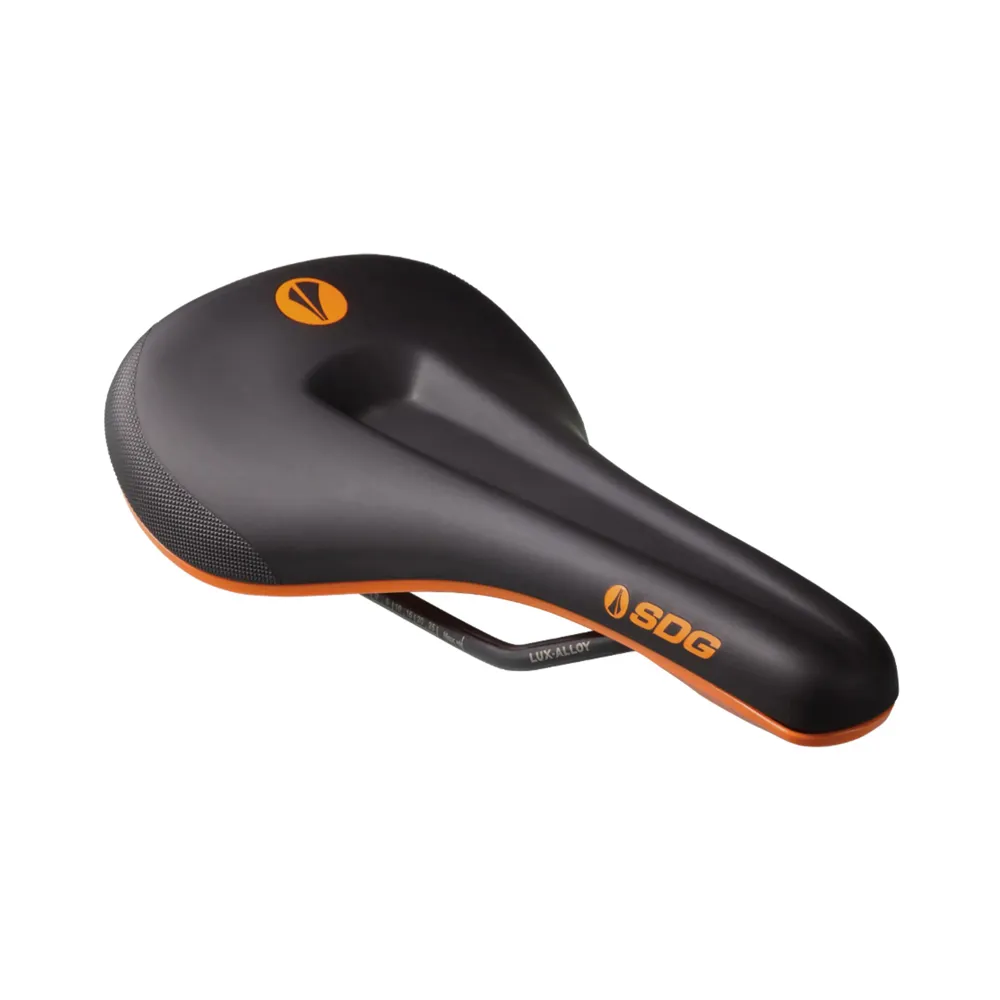 uPRISE Bikes SDG Bel Air V3 Max Lux-Alloy Saddle - Black/Orange | Price match, 365 day returns, 18-Month Warranty, Finance Available & Free UK Delivery