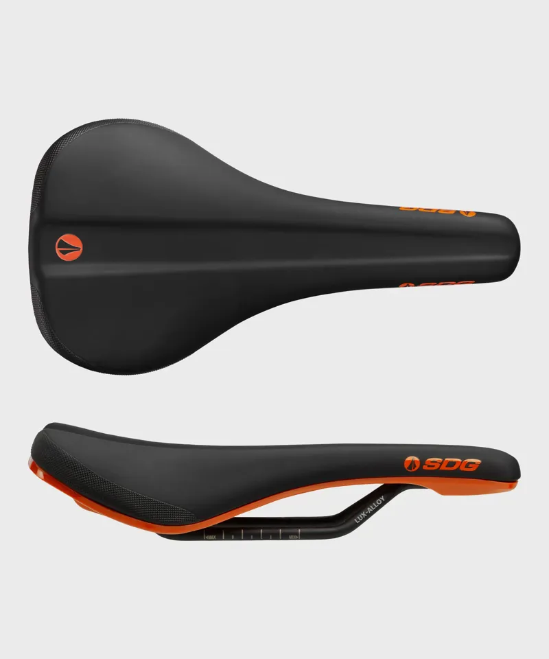 SDG Bel Air 3.0 Lux-Alloy Saddle - Black/Orange - 260 x 140mm