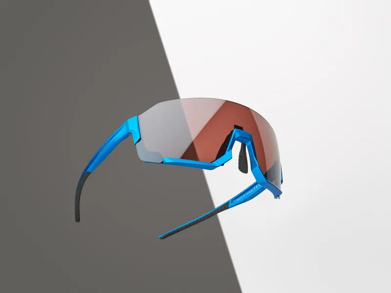 Shimano Aerolite Cycling Glasses - Metallic Blue/RideScape Road Lens-2