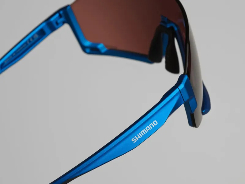 Shimano Aerolite Cycling Glasses - Metallic Blue/RideScape Road Lens-3