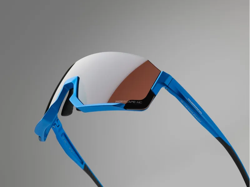 Shimano Aerolite Cycling Glasses - Metallic Blue/RideScape Road Lens-4