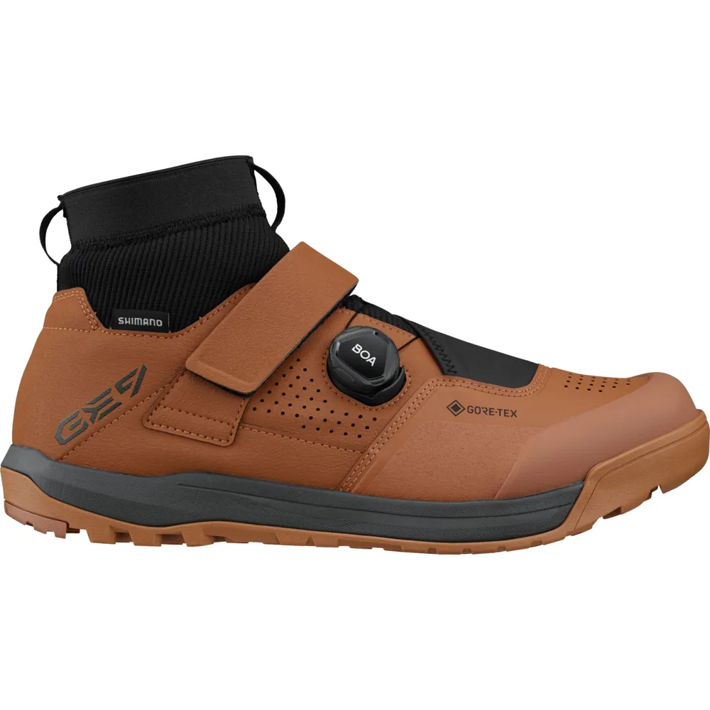 uPRISE Bikes Shimano GE900 Gore-Tex MTB Shoes - Oak Brown | Price match, 365 day return s, 18-Month Warranty, Finance Available & Free UK Delivery