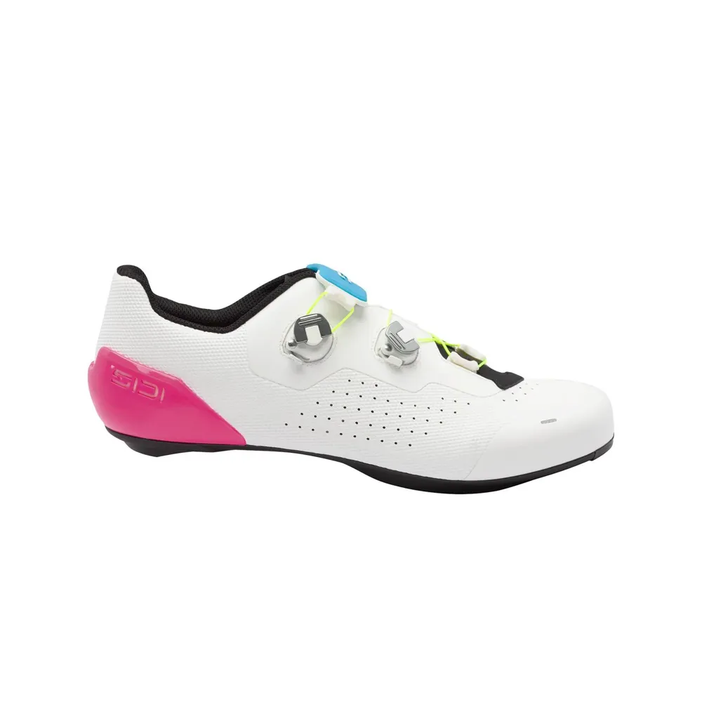 uPRISE Bikes Sidi Genius X Wyve Road Shoes - White Fluo | Price match, 365 day return s, 18-Month Warranty, Finance Available & Free UK Delivery