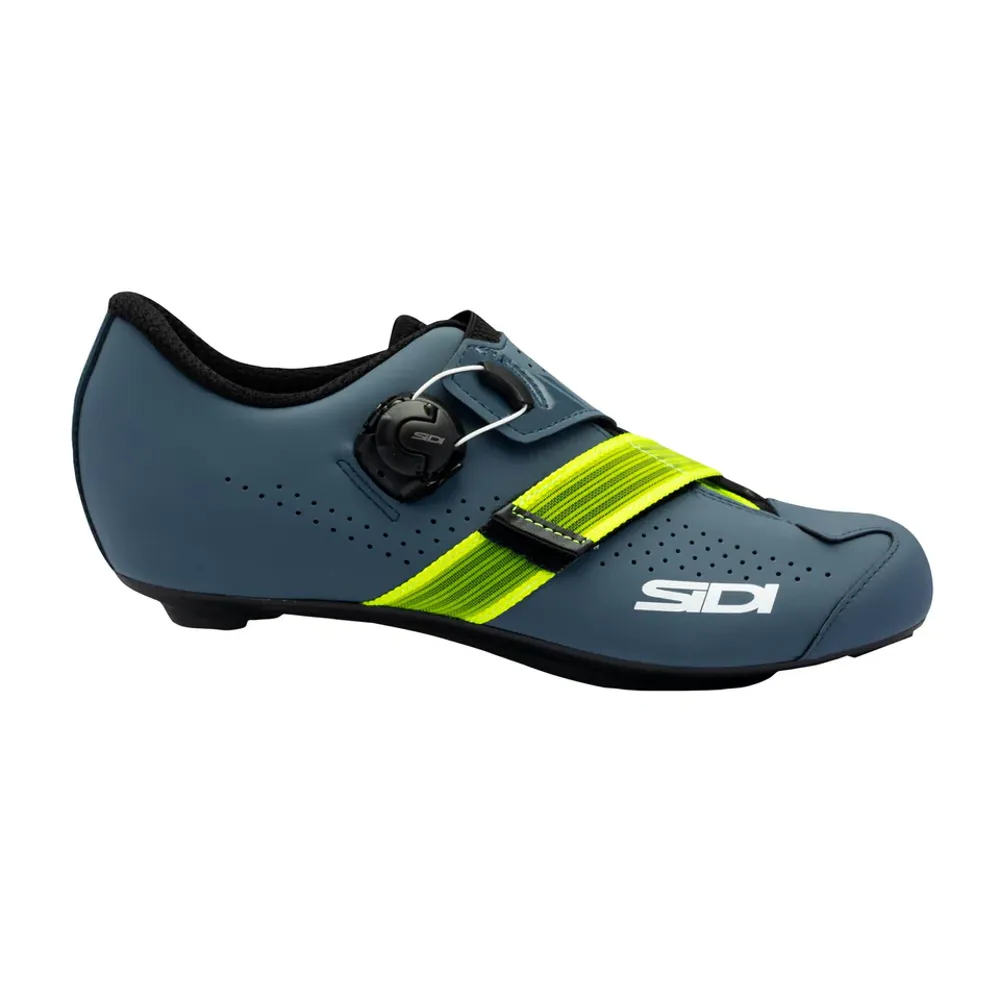 uPRISE Bikes Sidi Prima Road Shoes - Matte Blue/Yellow | Price match, 365 day return s, 18-Month Warranty, Finance Available & Free UK Delivery