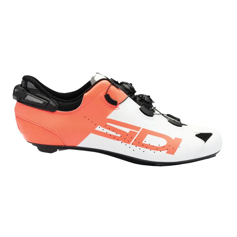 Sidi Shot 2S Pro Road Shoes - Matte White/Coral