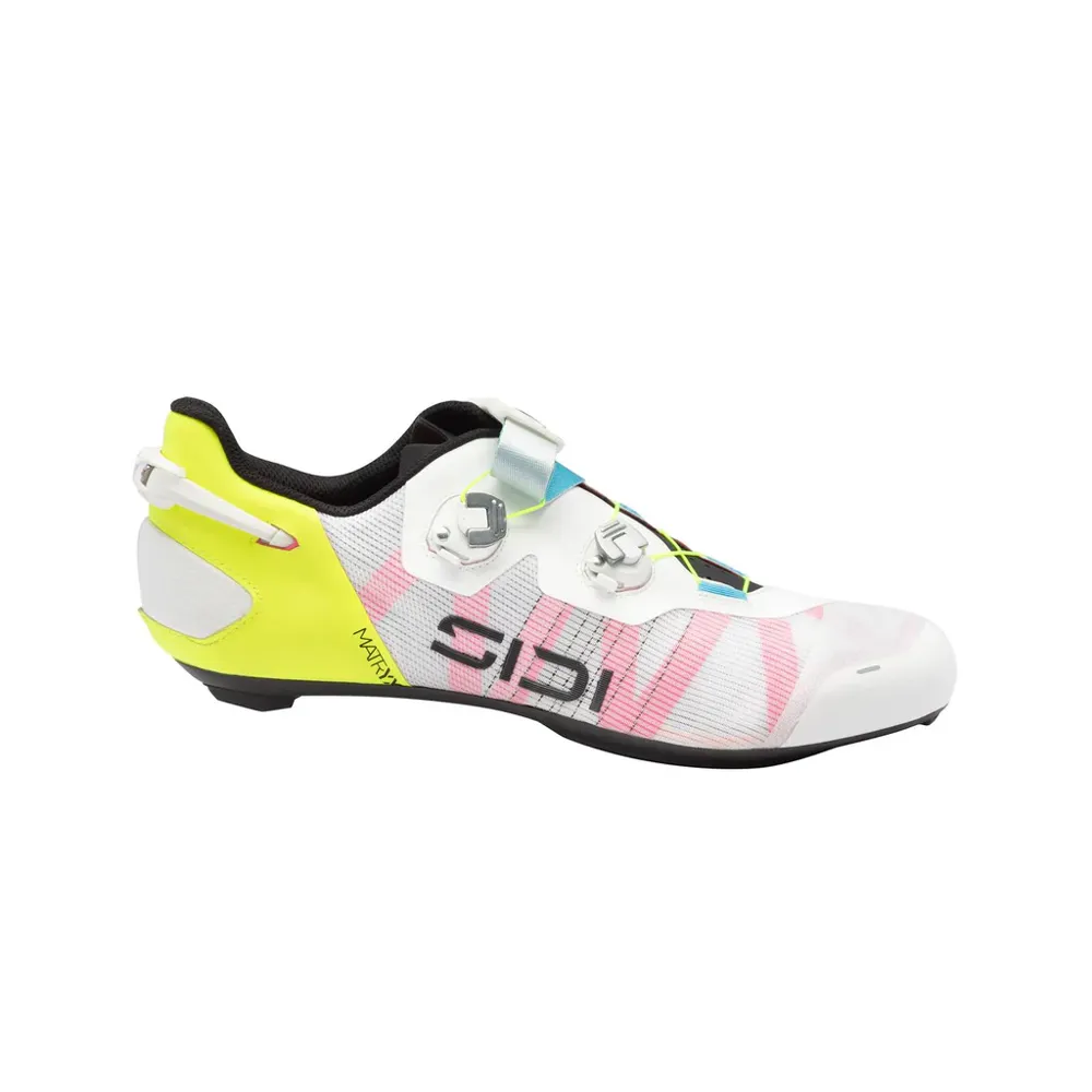 uPRISE Bikes Sidi Wire 3 Road Shoes - White/Yellow Fluo | Price match, 365 day returns, 18-Month Warranty, Finance Available & Free UK Delivery