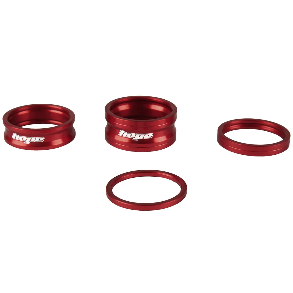 uPRISE Bikes Hope Space Doctor Headset Spacers Set - Red | Price match, 365 day return s, 18-Month Warranty, Finance Available & Free UK Delivery