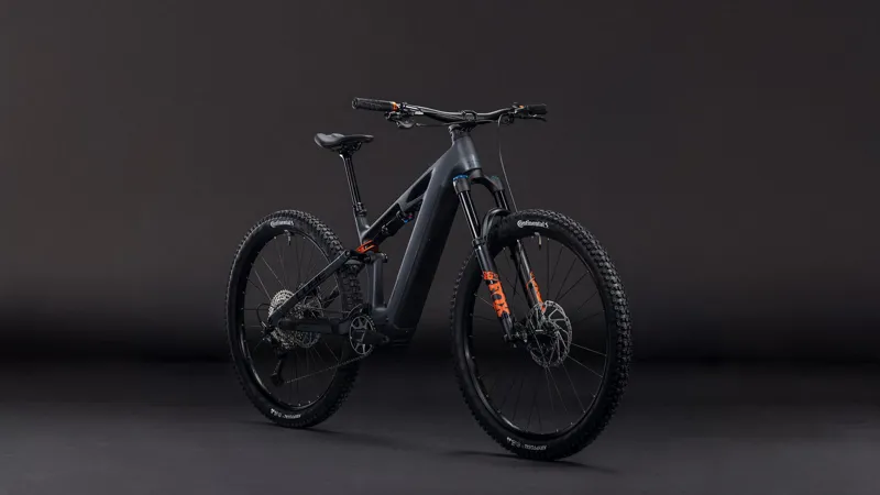 Cube Stereo Hybrid ONE44 HPC SLX 800wh 2026 Electric MTB - Slabgrey/Orange-1