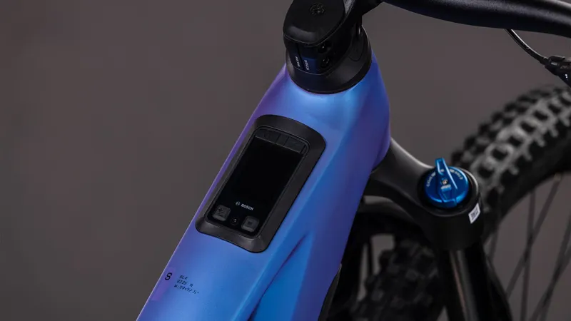 Cube Stereo Hybrid ONE77 HPC SLX 800 2026 Electric MTB - Blue Iris/Black-1