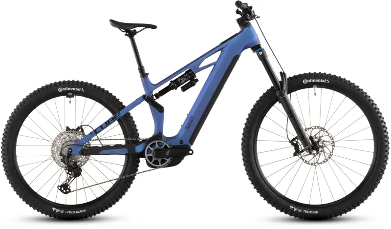 Cube Stereo Hybrid ONE77 HPC SLX 800 2026 Electric MTB - Blue Iris/Black