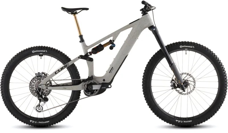 Cube AMS Hybrid ONE77 C:62 Super TM 600X 206 Electric MTB - Reedbeigegrit/Orange