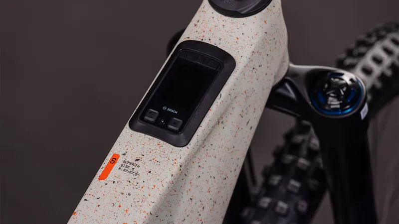 Cube AMS Hybrid ONE77 C:62 Super TM 600X 206 Electric MTB - Reedbeigegrit/Orange-1