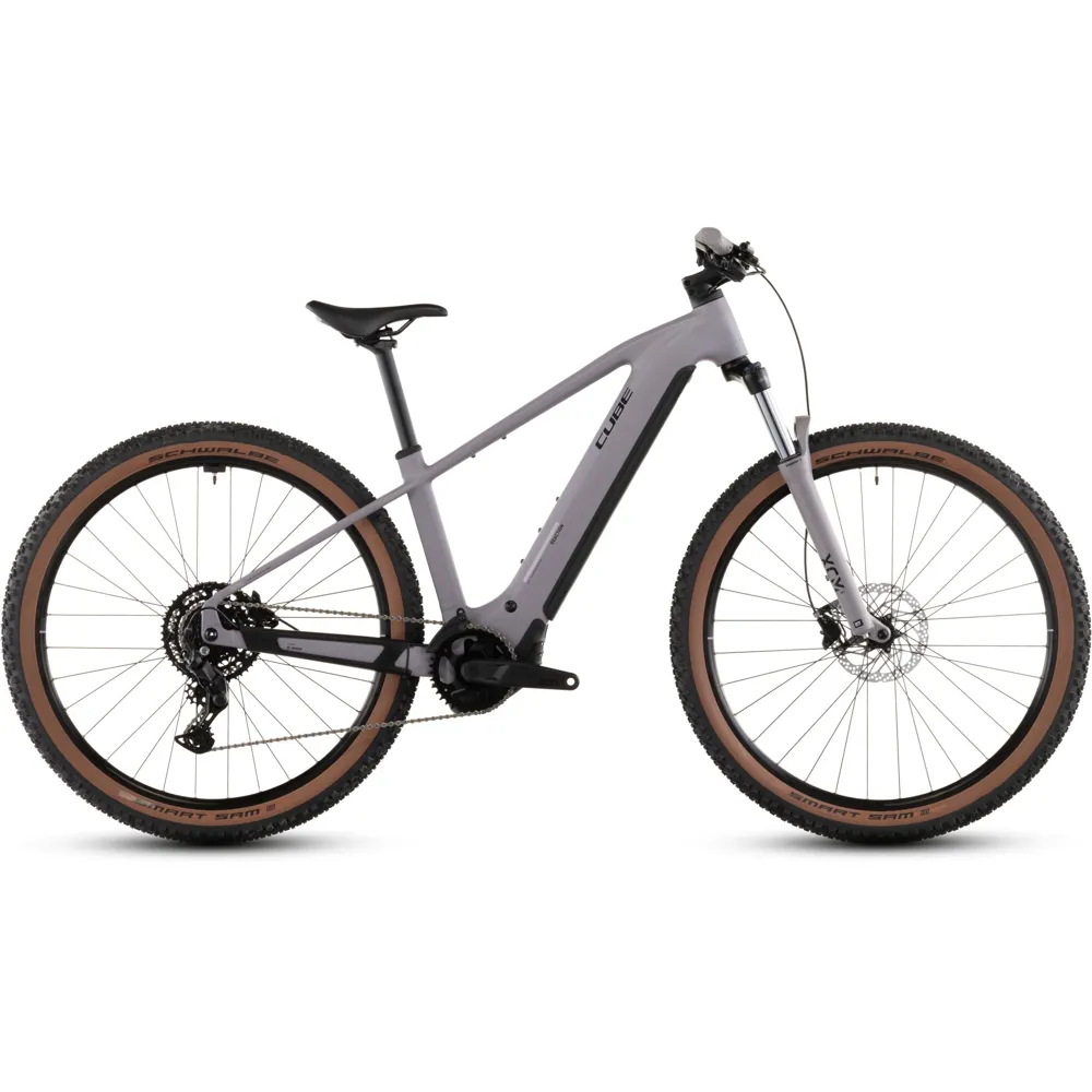 uPRISE Bikes Cube Reaction Hybrid Performance 600 2026 Electric MTB - Plum Grey | Price match, 365 day return s, 18-Month Warranty, Finance Available & Free UK Delivery