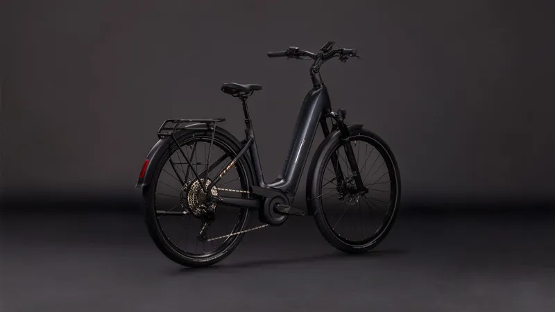 Cube Nuride Hybrid SLX 800wh Easy Entry 2026 Electric Hybrid Bike - Black/Gold-1