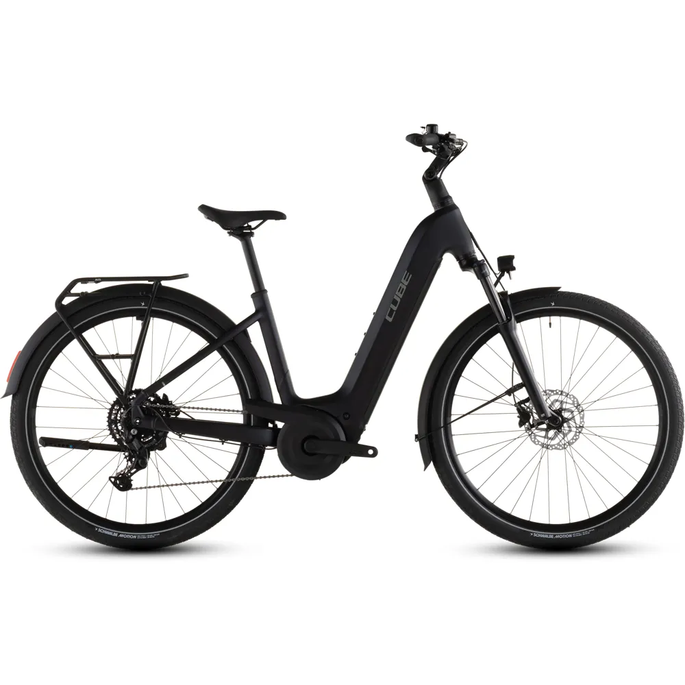 uPRISE Bikes Cube Touring Hybrid One 600 Easy Entry 2026 Electric Hybrid Bike - Coal/Chrome | Price match, 365 day return s, 18-Month Warranty, Finance Available & Free UK Delivery