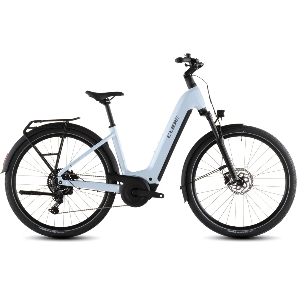 uPRISE Bikes Cube Touring Hybrid One 600 Easy Entry 2026 Electric Hybrid Bike - Glacier/Reflex | Price match, 365 day return s, 18-Month Warranty, Finance Available & Free UK Delivery