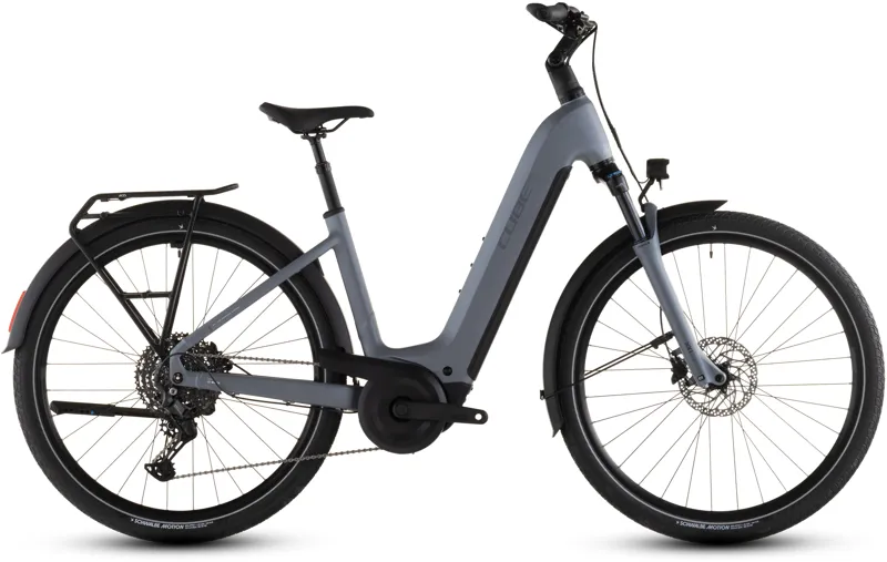 Cube Touring Hybrid Pro 800 Easy Entry 2026 Electric Hybrid Bike - Pearlgrey/Grey