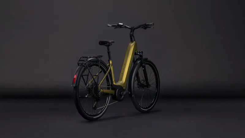 Cube Touring Hybrid Pro 800 Easy Entry 2026 Electric Hybrid Bike - Goldenlime/Black-1