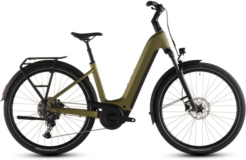 Cube Touring Hybrid Pro 800 Easy Entry 2026 Electric Hybrid Bike - Goldenlime/Black