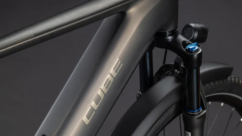 Cube Touring Hybrid Comfort SLX 800wh 2026 Electric Hybrid Bike - Charcoal/Chrome-2