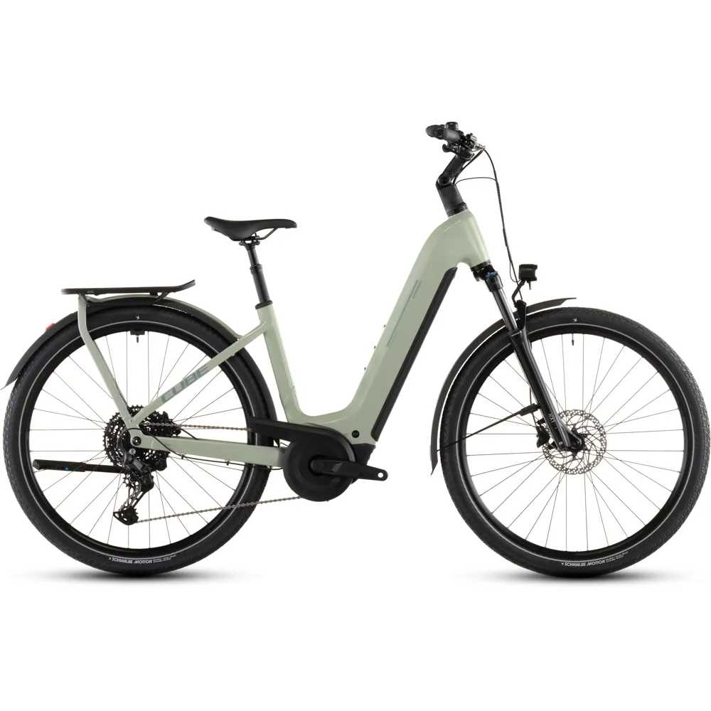 uPRISE Bikes Cube Kathmandu Hybrid ONE 800wh Easy Entry 2026 Electric Hybrid Bike - Pea/Green | Price match, 365 day return s, 18-Month Warranty, Finance Available & Free UK Delivery
