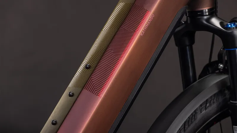 Cube Kathmandu Hybrid Pro 800wh Easy Entry 2026 Electric Hybrid Bike - Sunglow/Chrome-2