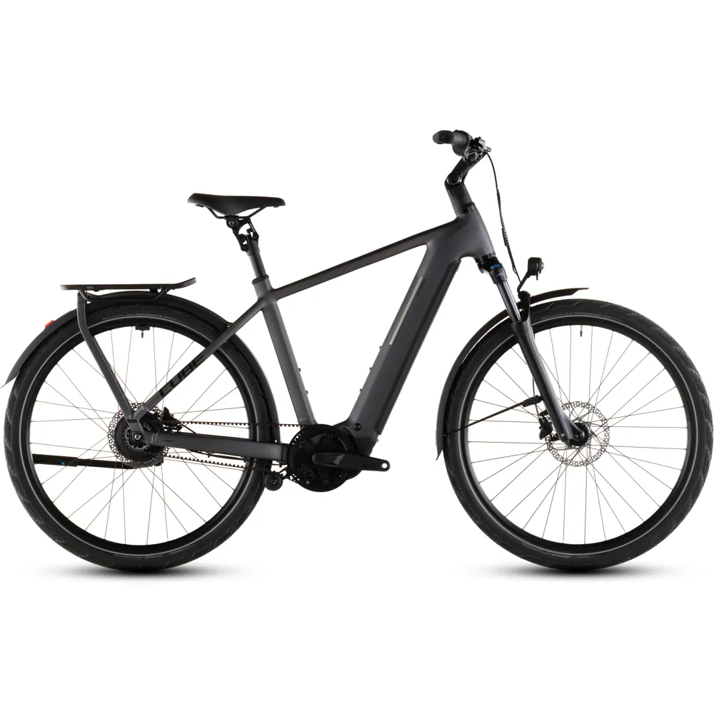 uPRISE Bikes Cube Kathmandu Hybrid Comfort Pro 800wh 2026 Electric Hybrid Bike - Slabgrey/Black | Price match, 365 day return s, 18-Month Warranty, Finance Available & Free UK Delivery