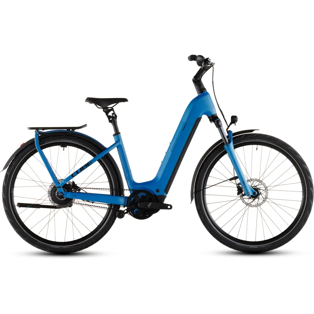 uPRISE Bikes Cube Kathmandu Hybrid Comfor Pro 800wh 2026 Electric Hybrid Bike - Azure/Black | Price match, 365 day return s, 18-Month Warranty, Finance Available & Free UK Delivery