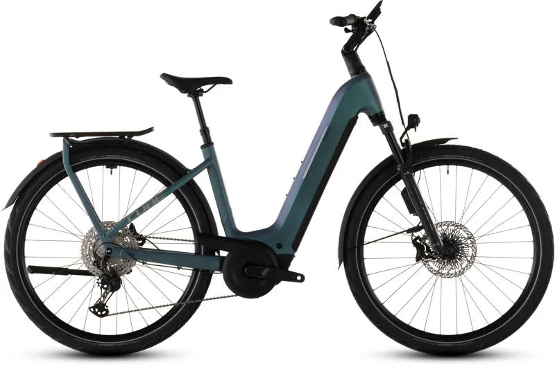 Cube Kathmandu Hybrid EXC 800wh Easy Entry 2026 Electric Hybrid Bike - Smaragdgrey/Prism