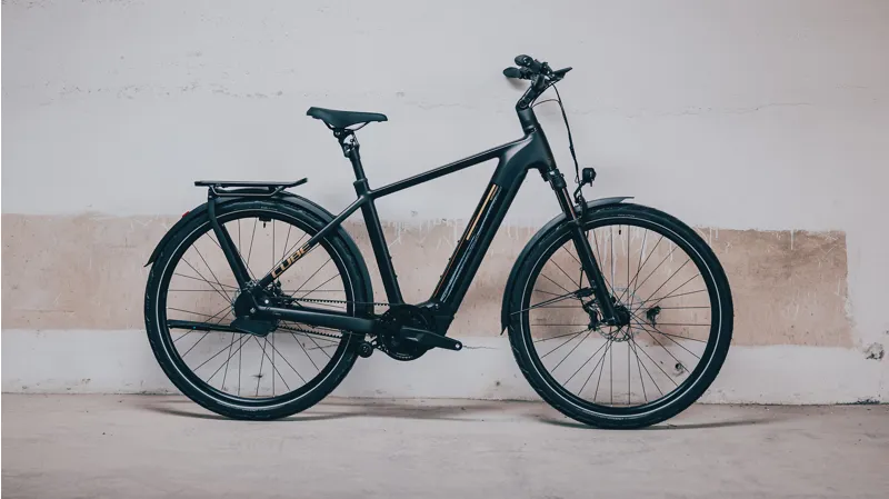 Cube Kathmandu Hybrid Comfort SLX 800wh 2026 Electric Hybrid Bike - Solareclipse/Gold-7