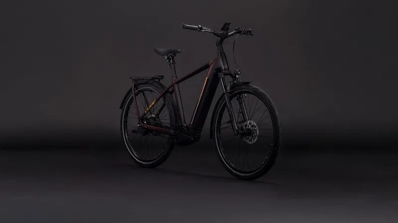 Cube Kathmandu Hybrid Comfort SLX 800wh 2026 Electric Hybrid Bike - Solareclipse/Gold-1