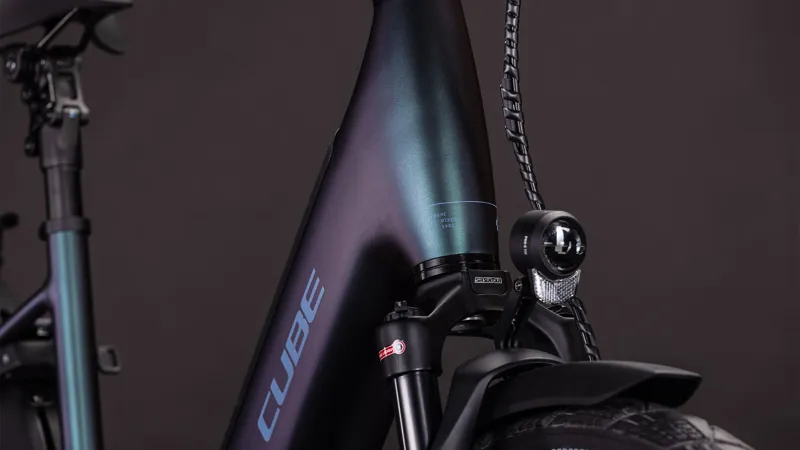 Cube Supreme Hybrid Deluxe SLT 600wh 2026 Electric Hybrid Bike - Metalblue/Reflex-7