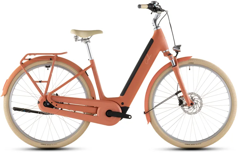 Cube Aruba Hybrid 600wh 2026 Electric Hybrid Bike - Papaya/Creme
