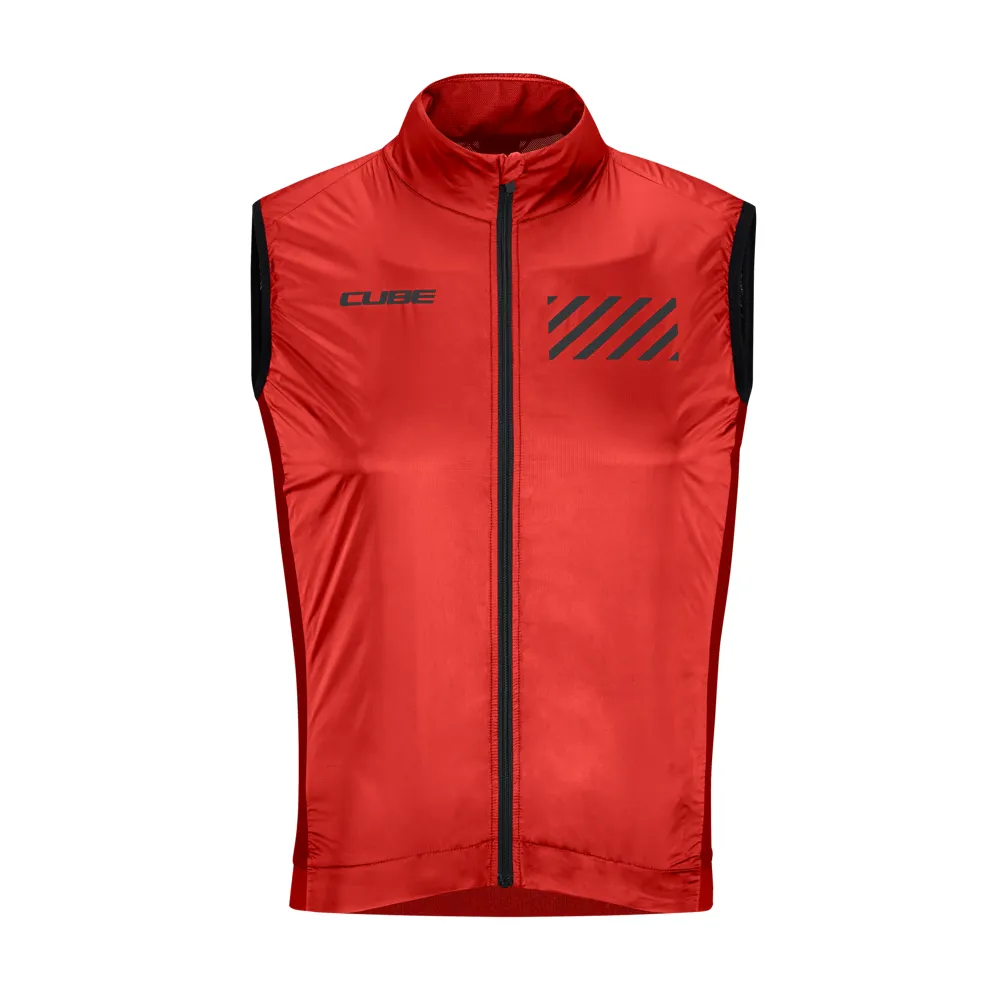 uPRISE Bikes Cube Teamline Men's Gilet - Red | Price match, 365 day return s, 18-Month Warranty, Finance Available & Free UK Delivery