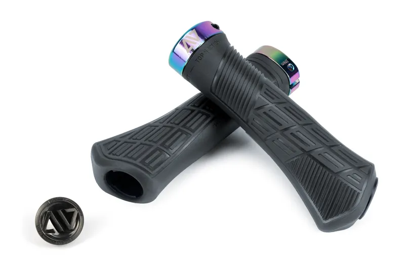 Cube Acid Hybrid Perform Grips - Translucent Black/Oilslick-1
