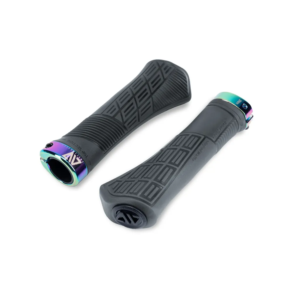 uPRISE Bikes Cube Acid Hybrid Perform Grips - Translucent Black/Oilslick | Price match, 365 day return s, 18-Month Warranty, Finance Available & Free UK Delivery
