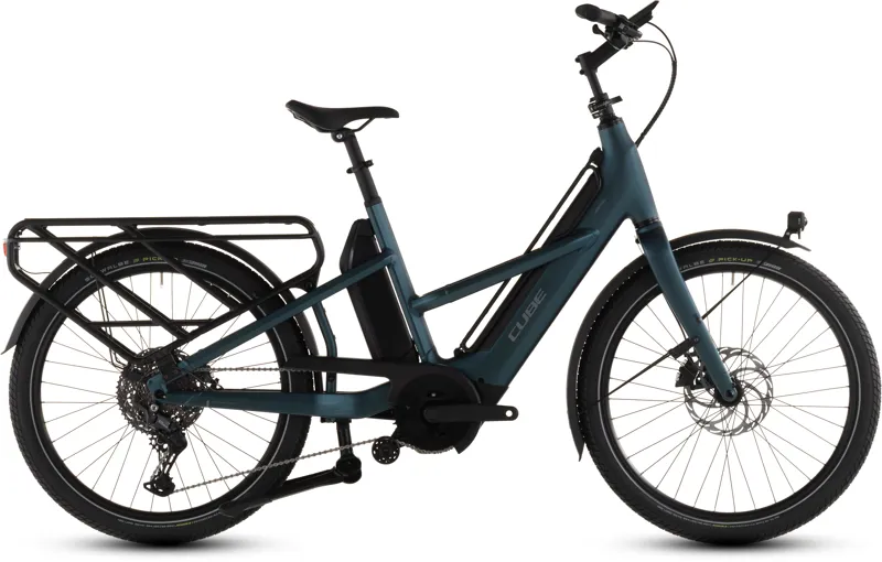 Cube Longtail Hybrid 800wh 2026 Electric Hybrid Bike - Royalgreen/Black