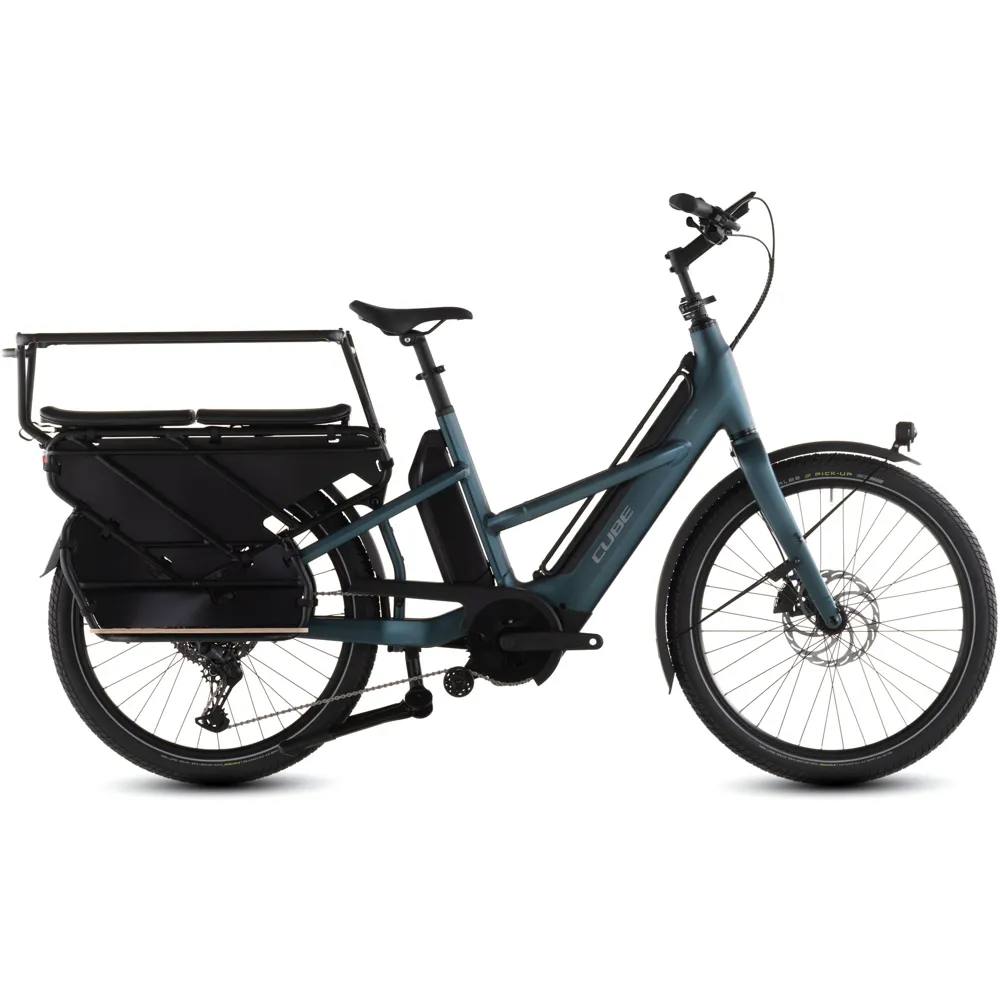uPRISE Bikes Cube Longtail Hybrid Family 800wh 2026 Electric Hybrid Bike - Royalgreen/Black | Price match, 365 day returns, 18-Month Warranty, Finance Available & Free UK Delivery