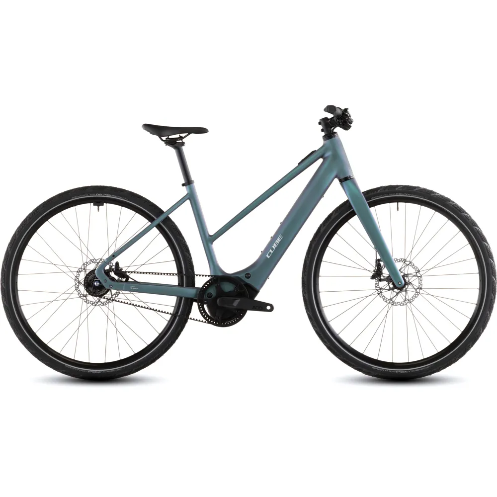 uPRISE Bikes Cube Editor Hybrid SLT 400X Trapeze 2026 Electric Hybrid Bike - Smaragdgrey/Prism | Price match, 365 day return s, 18-Month Warranty, Finance Available & Free UK Delivery