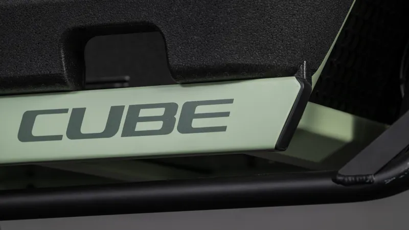 Cube Cargo Hybrid 800 2026 Electric Cargo Bike - Pea/Reflex-5