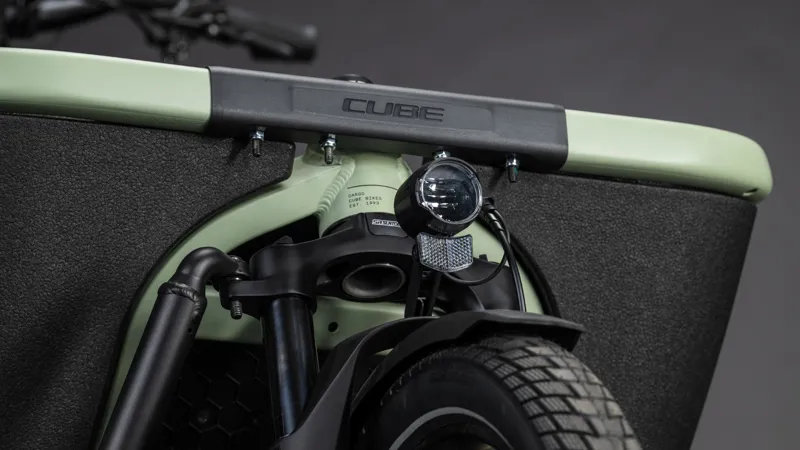 Cube Cargo Hybrid 800 2026 Electric Cargo Bike - Pea/Reflex-6