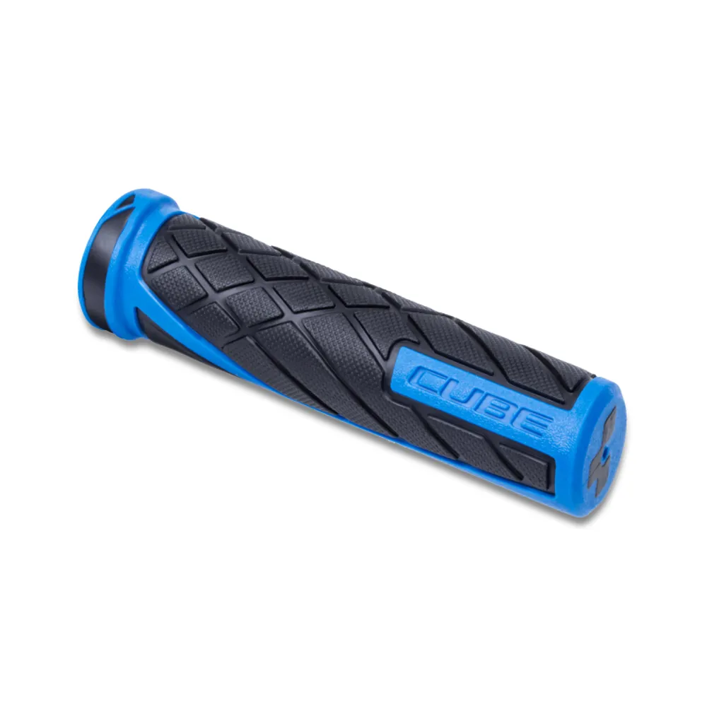 uPRISE Bikes Cube Performance Grips - Black/Blue | Price match, 365 day return s, 18-Month Warranty, Finance Available & Free UK Delivery
