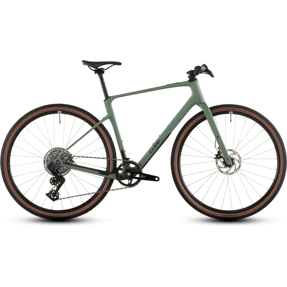 uPRISE Bikes Cube Nulane C:62 SLT 2026 Flat Bar Gravel Bike - Greensmoothie/Green | Price match, 365 day returns, 18-Month Warranty, Finance Available & Free UK Delivery