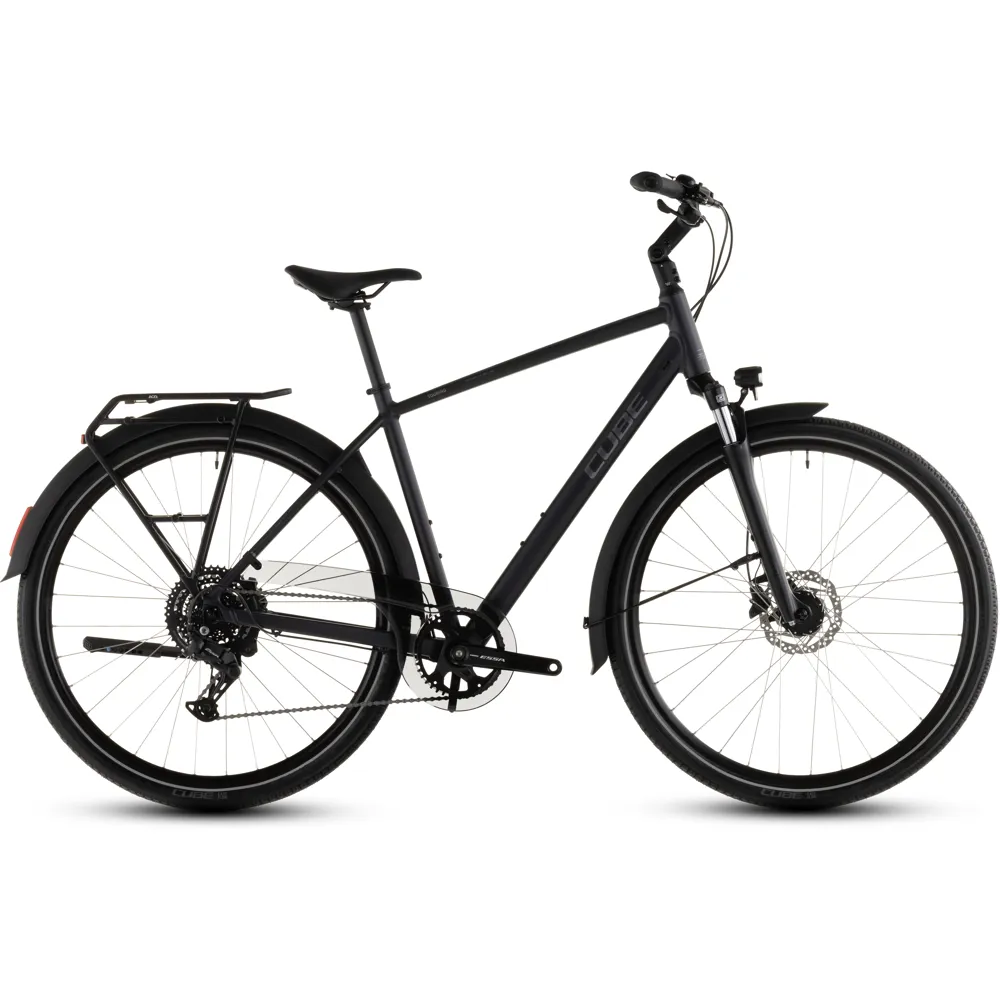 uPRISE Bikes Cube Touring One 2026 Hybrid Bike - Night/Chrome | Price match, 365 day return s, 18-Month Warranty, Finance Available & Free UK Delivery