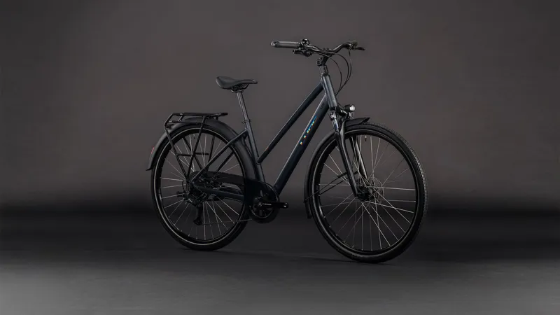 Cube Touring One Trapeze 2026 Hybrid Bike - Night/Chrome-1