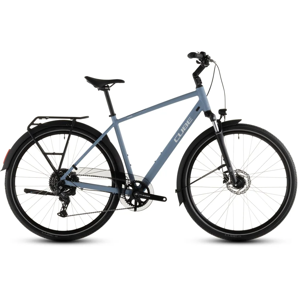 uPRISE Bikes Cube Touring One 2026 Hybrid Bike - Bluebird/Grey | Price match, 365 day return s, 18-Month Warranty, Finance Available & Free UK Delivery