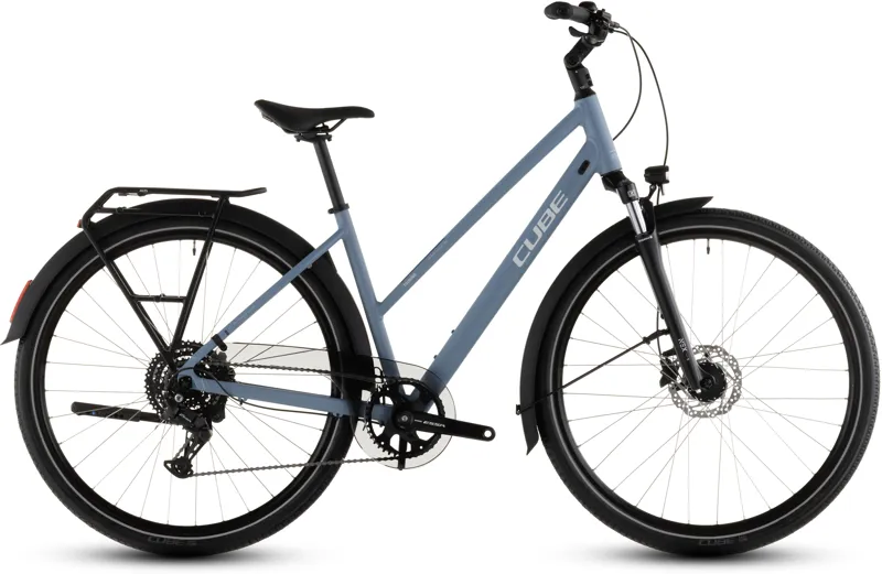 Cube Touring One Trapeze 2026 Hybrid Bike - Bluebird/Grey