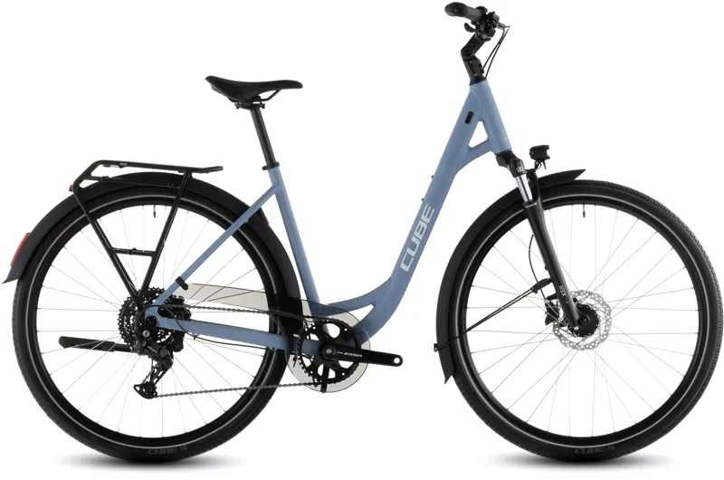 Cube Touring One Easy Entry 2026 Hybrid Bike - Bluebird/Grey